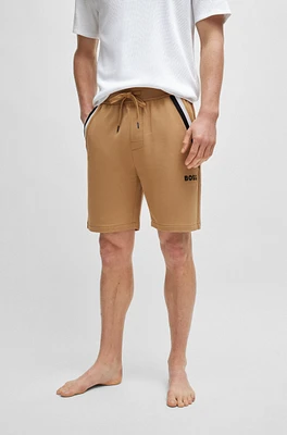 Cotton-terry shorts with signature-stripe tape
