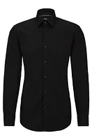 Slim-fit shirt easy-iron cotton poplin