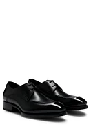 Apron-toe Derby shoes leather with heel detail