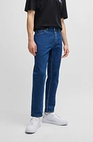 Tapered-fit jeans blue stretch denim
