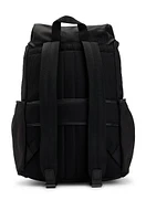 Matte-twill backpack with double monogram and full lining