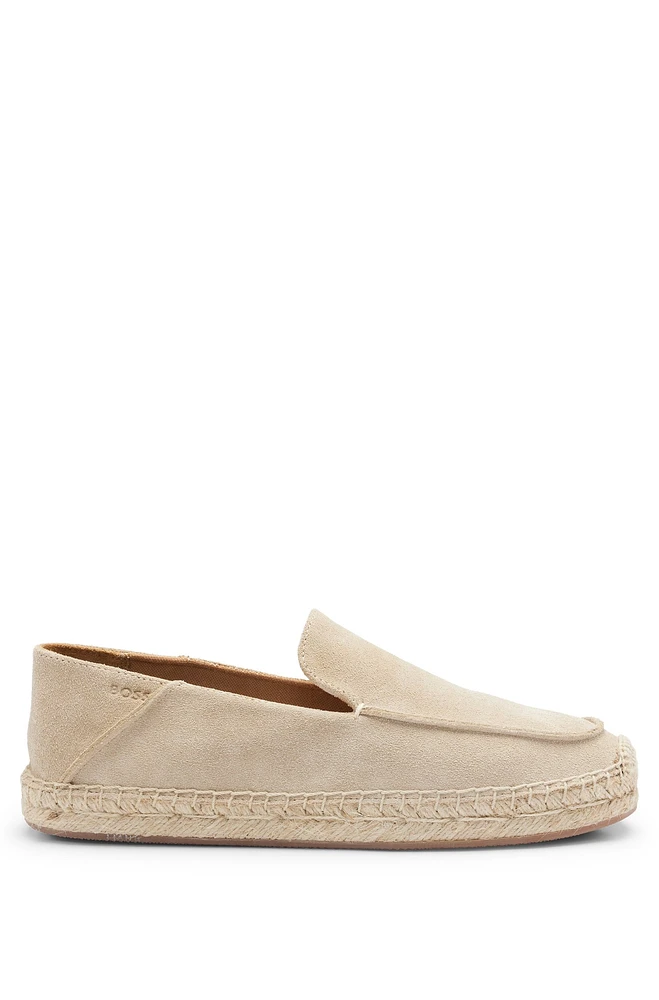 Alpargatas slip-on de ante con suela yute