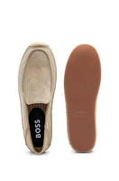 Alpargatas slip-on de ante con suela yute