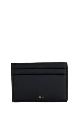 Faux-leather card holder with signature stripe