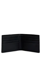 Faux-leather wallet with signature-stripe details