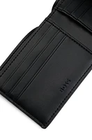 Faux-leather wallet with signature-stripe details