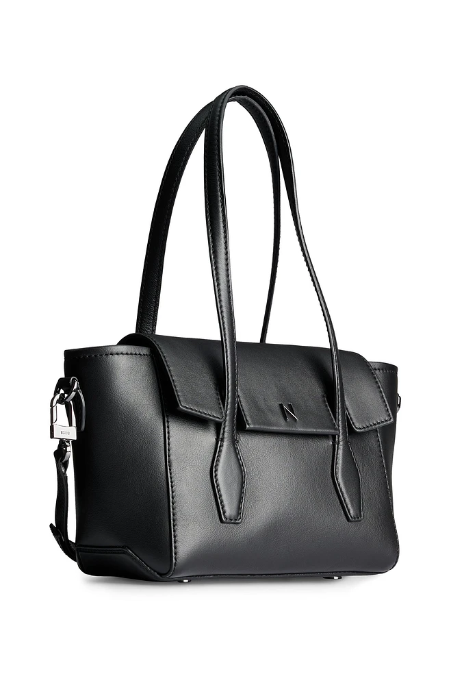 NAOMI x BOSS leather tote bag with branded trims