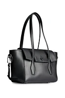 NAOMI x BOSS leather tote bag with branded trims