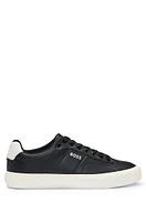 Cupsole lace-up trainers with contrast logo