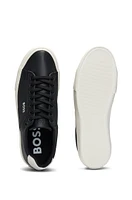 Cupsole lace-up trainers with contrast logo