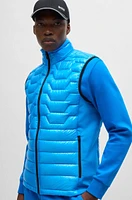 Water-repellent regular-fit gilet with signature quilting