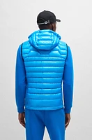 Water-repellent regular-fit gilet with signature quilting