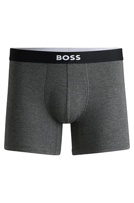 Stretch-jersey boxer briefs with logo waistband