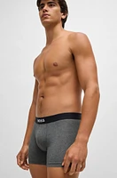 Stretch-jersey boxer briefs with logo waistband