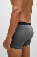 Stretch-jersey boxer briefs with logo waistband