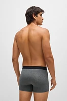 Stretch-jersey boxer briefs with logo waistband