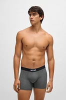 Stretch-jersey boxer briefs with logo waistband