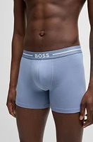 Three-pack of stretch-cotton boxer briefs with logos