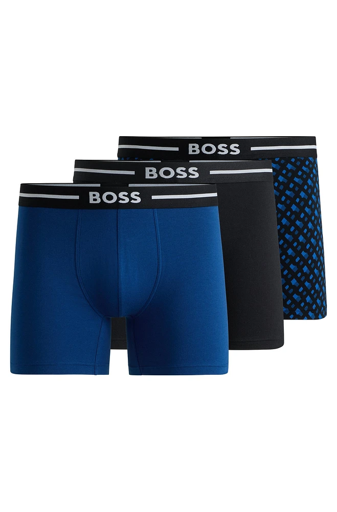 Three-pack of stretch-cotton boxer briefs