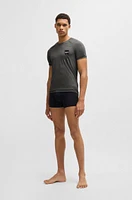 Stretch-jersey underwear T-shirt with logo print