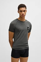 Stretch-jersey underwear T-shirt with logo print