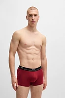 Five-pack of stretch-cotton trunks with logo waistbands