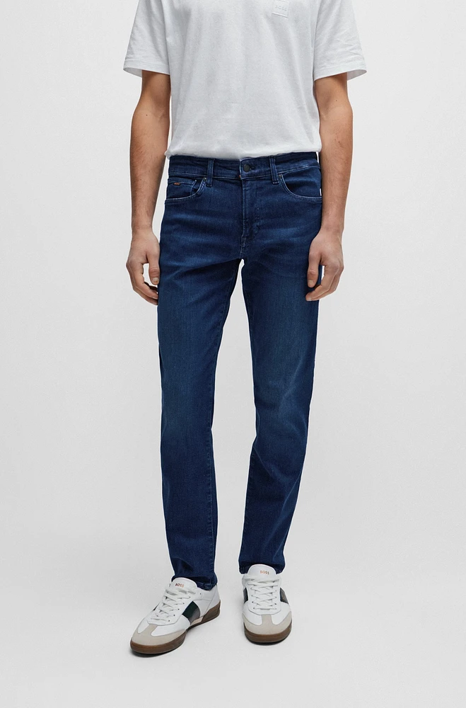 BOSS - Slim-fit jeans soft-motion denim Dark Blue