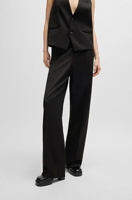 Relaxed-fit all-gender trousers with elasticated waistband