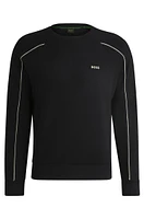 Stretch-cotton regular-fit sweatshirt with embossed artwork