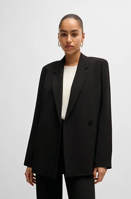 Relaxed-fit jacket with feature button