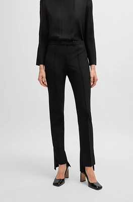 Skinny-leg trousers performance-stretch fabric