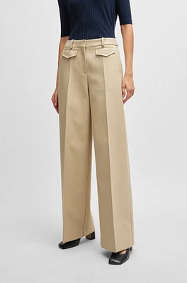 Relaxed-fit trousers a cotton blend