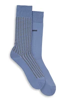 Two-pack of regular-length socks with mercerized finish