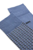 Two-pack of regular-length socks with mercerized finish