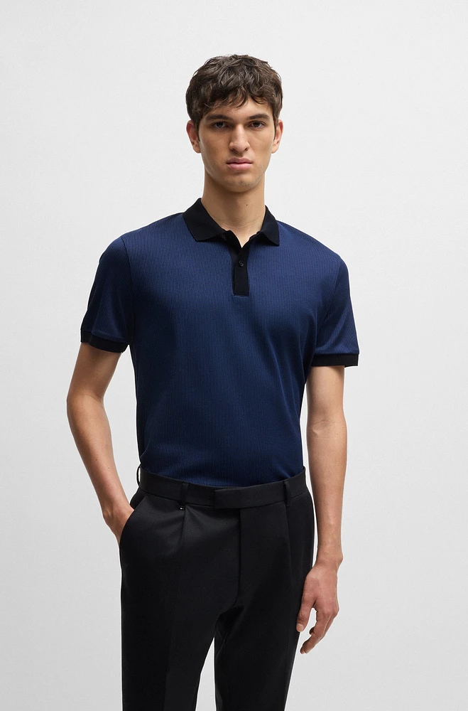 Structured-cotton polo shirt with solid trims