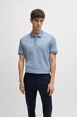 Structured-cotton polo shirt with solid trims