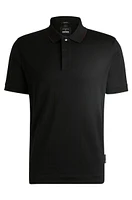 Porsche x BOSS striped cotton-jacquard polo shirt with tipped collar