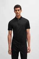 Porsche x BOSS striped cotton-jacquard polo shirt with tipped collar