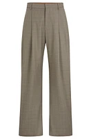 Relaxed-fit trousers checked virgin-wool serge