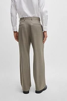 Relaxed-fit trousers checked virgin-wool serge