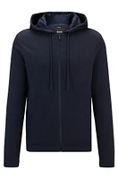 Zip-up regular-fit hoodie performance fabric