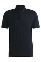 Slim-fit polo shirt with striped collar