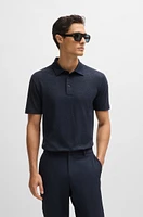 Slim-fit polo shirt with striped collar