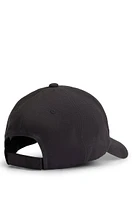 BOSS - Cotton-canvas cap with rubber-print logo - Black