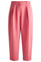 Regular-fit trousers with tapered leg