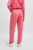 Regular-fit trousers with tapered leg