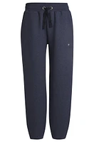 Cuffed tracksuit bottoms melange cotton