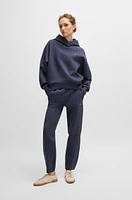 Cuffed tracksuit bottoms melange cotton