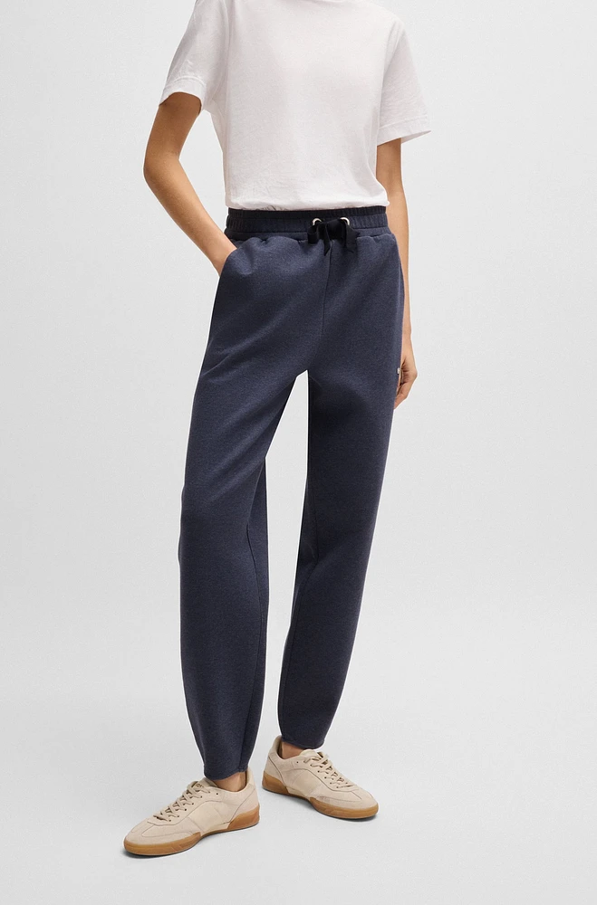 Cuffed tracksuit bottoms melange cotton