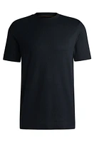 Cotton-silk T-shirt with a signature quilted effect